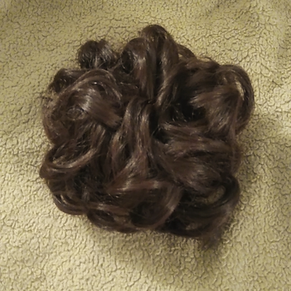 Hair bun extension medium brown